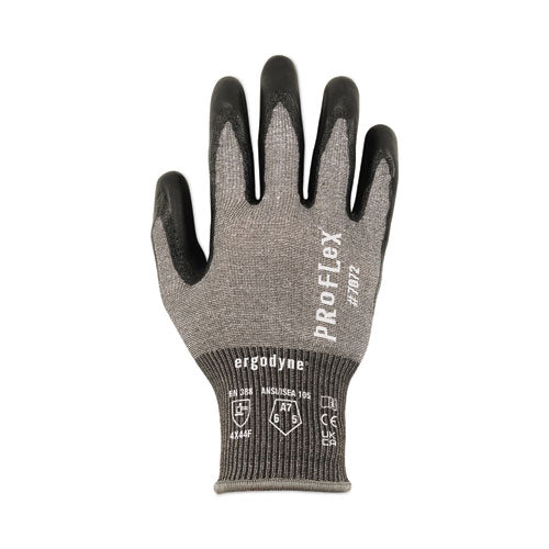 Proflex 7072 Ansi A7 Nitrile-coated Cr Gloves, En388: 4x44f, 9" Long, Small, Gray, Pair