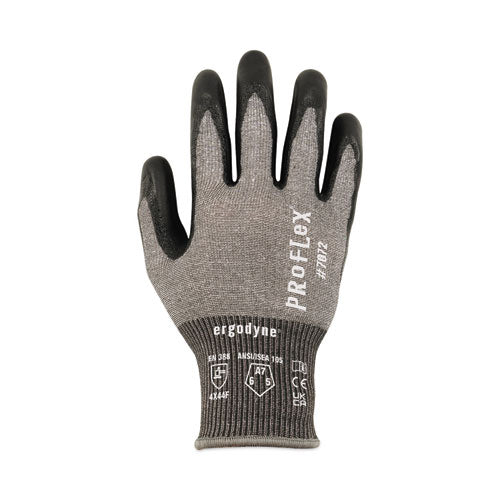 Proflex 7072 Ansi A7 Nitrile-coated Cr Gloves, En388: 4x44f, 9" Long, Medium, Gray, Pair