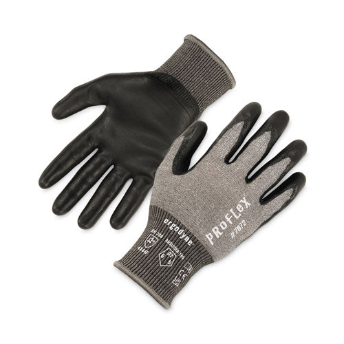 Proflex 7072 Ansi A7 Nitrile-coated Cr Gloves, En388: 4x44f, 9" Long, Large, Gray, Pair