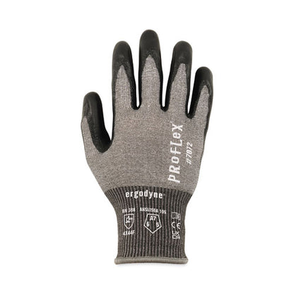 Proflex 7072 Ansi A7 Nitrile-coated Cr Gloves, En388: 4x44f, 9" Long, Large, Gray, Pair