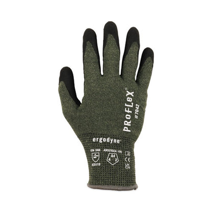 Proflex 7042 Ansi A4 Nitrile-coated Cr Gloves, En388: 4x41d, 9" Long, Small, Green, 12 Pairs
