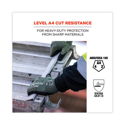 Proflex 7042 Ansi A4 Nitrile-coated Cr Gloves, En388: 4x41d, 9" Long, X-large, Green, Pair