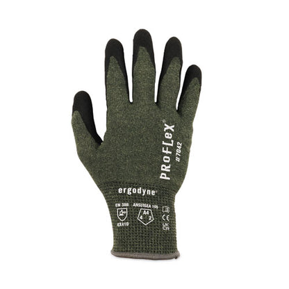Proflex 7042 Ansi A4 Nitrile-coated Cr Gloves, En388: 4x41d, 9" Long, X-large, Green, Pair