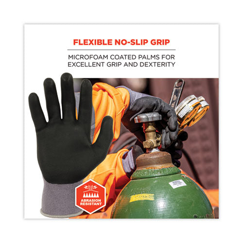 Proflex 7000 Nitrile-coated Gloves Microfoam Palm, En388: 4121a, 9" Long, X-large, Gray, 12 Pairs
