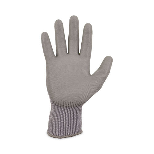 Proflex 7024 Ansi A2 Pu Coated Cr Gloves, En388: 4x42b, 9" Long, Medium, Gray, 12 Pairs
