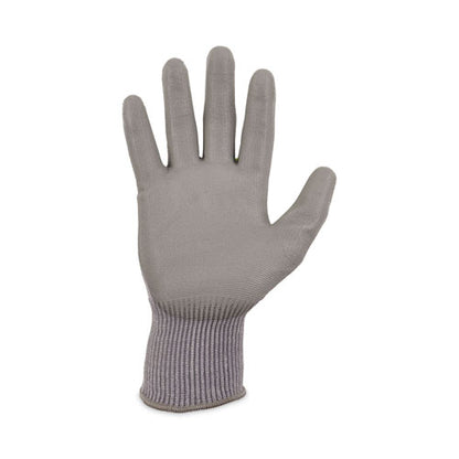 Proflex 7024 Ansi A2 Pu Coated Cr Gloves, En388: 4x42b, 9" Long, Medium, Gray, 12 Pairs