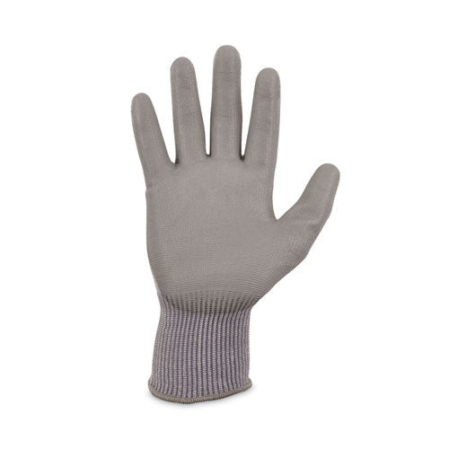Proflex 7024 Ansi A2 Pu Coated Cr Gloves, En388: 4x42b, 9" Long, Large, Gray, 12 Pairs