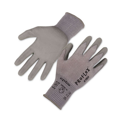 Proflex 7024 Ansi A2 Pu Coated Cr Gloves, En388: 4x42b, 9" Long, Xx-large, Gray, 12 Pairs