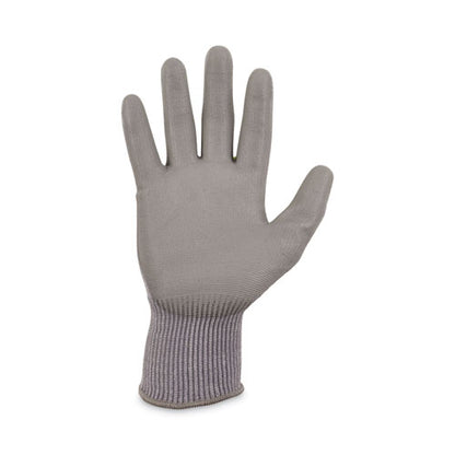 Proflex 7024 Ansi A2 Pu Coated Cr Gloves, En388: 4x42b, 7" Long, Small, Gray, Pair