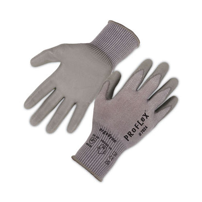 Proflex 7024 Ansi A2 Pu Coated Cr Gloves, En388: 4x42b, 9" Long, Large, Gray, Pair