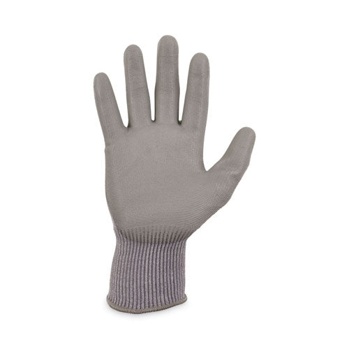 Proflex 7024 Ansi A2 Pu Coated Cr Gloves, En388: 4x42b, 9" Long, Large, Gray, Pair