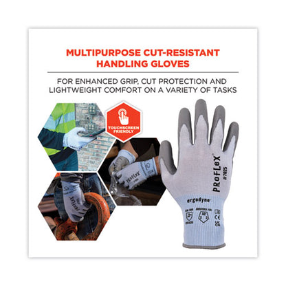 Proflex 7025 Ansi A2 Pu Coated Cr Gloves, En388: 2x42b, 9" Long, Small, Blue, 12 Pairs
