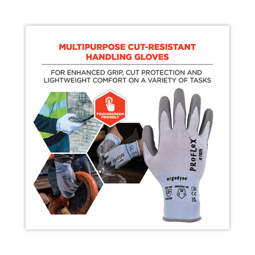 Proflex 7025 Ansi A2 Pu Coated Cr Gloves, En388: 2x42b, 9" Long, Medium, Blue, 12 Pairs