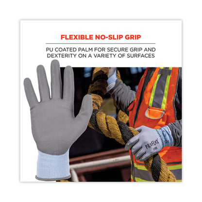 Proflex 7025 Ansi A2 Pu Coated Cr Gloves, En388: 2x42b, 9" Long, Medium, Blue, 12 Pairs