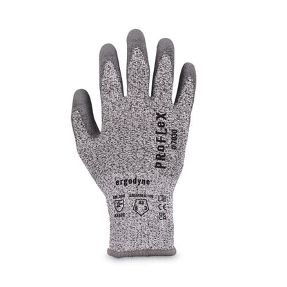 Proflex 7030 Ansi A3 Pu Coated Cr Gloves, En388: 4x42c, 9" Long, Small, Gray, 12 Pairs