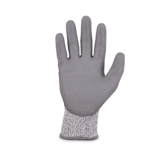 Proflex 7030 Ansi A3 Pu Coated Cr Gloves, En388: 4x42c, 9" Long, Large, Gray, 12 Pairs