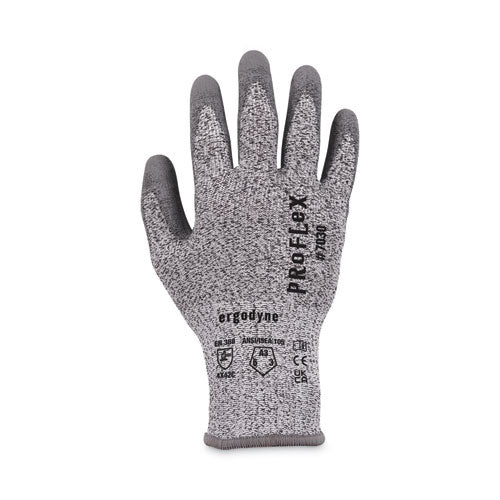 Proflex 7030 Ansi A3 Pu Coated Cr Gloves, En388: 4x42c, 9" Long, Xx-large, Gray, Pair