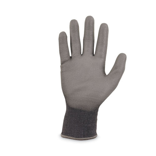 Proflex 7044 Ansi A4 Pu Coated Cr Gloves, En388: 4x42d, 9" Long, Medium, Gray, 12 Pairs