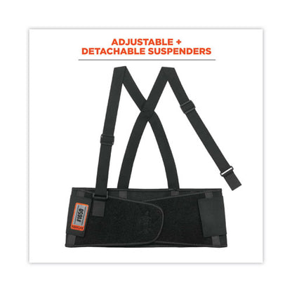 Proflex 1650 Economy Elastic Back Support Brace, 3x-large, 46" To 52" Waist, Black