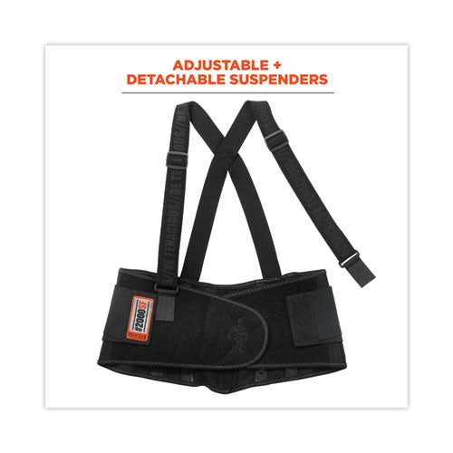 Proflex 2000sf High-performance Spandex Back Support Brace, 3x-large, 46" To 52" Waist, Black