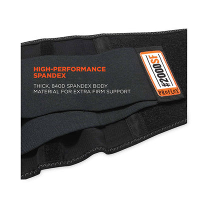 Proflex 2000sf High-performance Spandex Back Support Brace, 4x-large, 52" To 58" Waist, Black