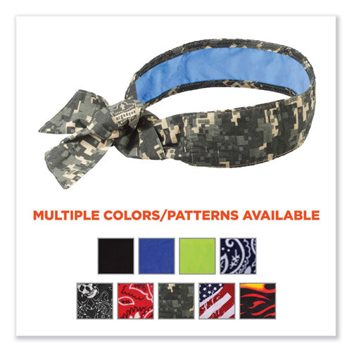 Chill-its 6700ct Cooling Bandana Pva Tie Headband, One Size Fits Most, Camo