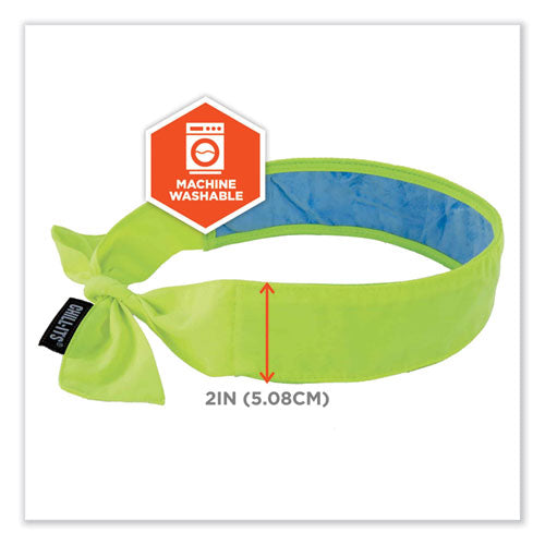 Chill-its 6700ct Cooling Bandana Pva Tie Headband, One Size Fits Most, Lime