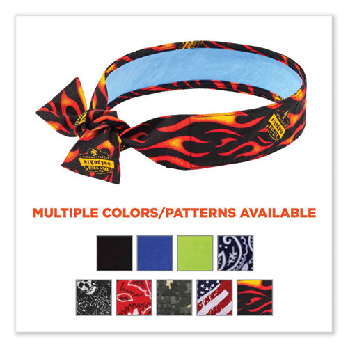 Chill-its 6700ct Cooling Bandana Pva Tie Headband, One Size Fits Most, Flames