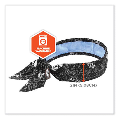 Chill-its 6700ct Cooling Bandana Pva Tie Headband, One Size Fits Most, Skulls