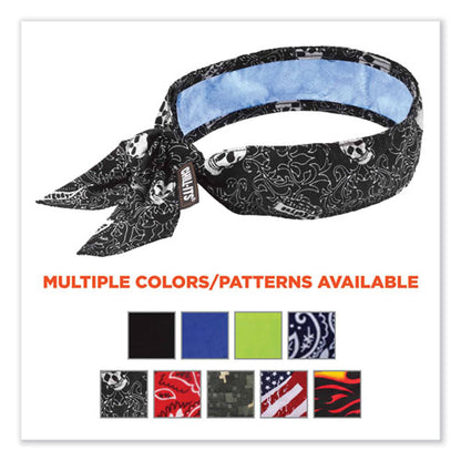 Chill-its 6700ct Cooling Bandana Pva Tie Headband, One Size Fits Most, Skulls