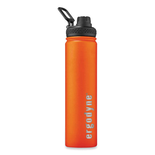 Chill-its 5152 Insulated Stainless Steel Water Bottle, 25 Oz, Metal, Orange