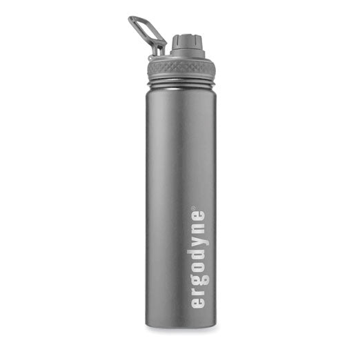 Chill-its 5152 Insulated Stainless Steel Water Bottle, 25 Oz, Metal, Black