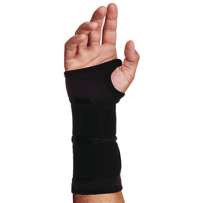 Proflex 685 Wrist Support Sleeve With Double Strap, Medium, Fits Left Hand/right Hand, Black