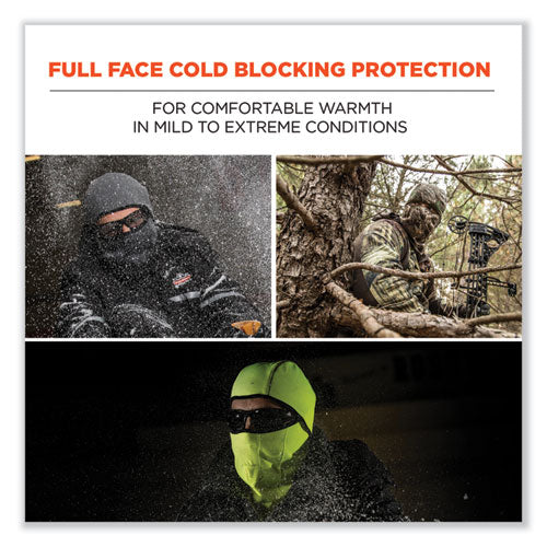 N-ferno 6823 Hinged Balaclava Face Mask, Fleece, One Size Fits Most, Lime
