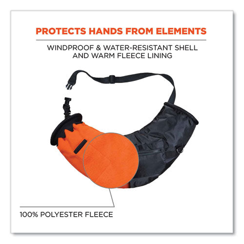 N-ferno 6980 Winter Hand Warmer Muff Kit With 5 Hand Warmer Packets, Nylon/fleece/neoprene, One Size Fits Most, Black