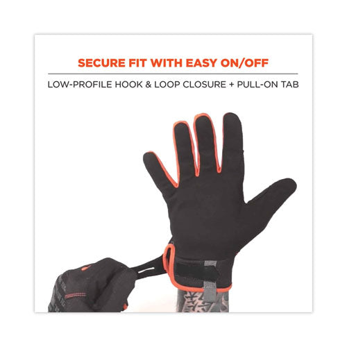 Proflex 812 Standard Mechanics Gloves, 9" Long, Xx-large, Black, Pair