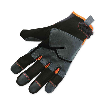 Proflex 810 Reinforced Utility Gloves, En388: 3121x, 9" Long, Small, Black, Pair