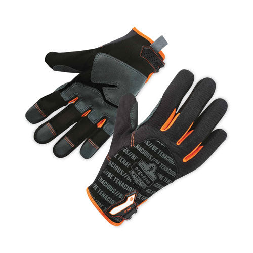 Proflex 810 Reinforced Utility Gloves, En388: 3121x, 9" Long, Medium, Black, Pair