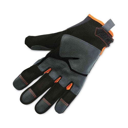 Proflex 810 Reinforced Utility Gloves, En388: 3121x, 9" Long, Large, Black, Pair