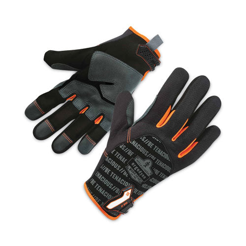 Proflex 810 Reinforced Utility Gloves, En388: 3121x, 9" Long, X-large, Black, Pair