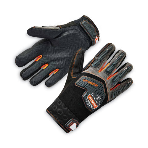 Proflex 9015f(x) Certified Anti-vibration Gloves With Dorsal Protection, En388: 2121x, Medium, Black, Pair