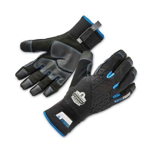 Proflex 818wp Thermal Wp Gloves With Tena-grip, En388: 3423x, 9" Long, Medium, Black, Pair