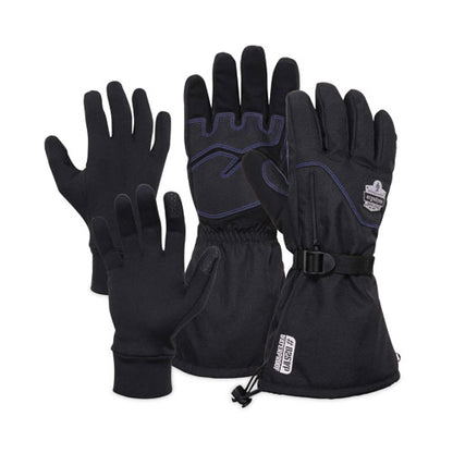 Proflex 825wp Thermal Waterproof Winter Work Gloves, Small, Black, Pair