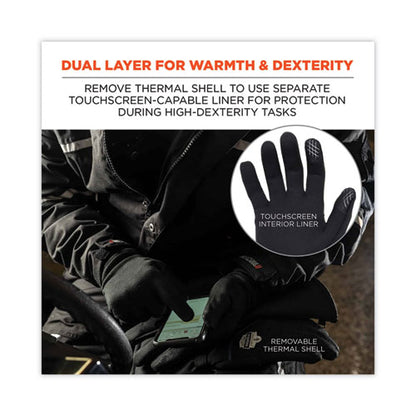Proflex 825wp Thermal Waterproof Winter Work Gloves, X-large, Black, Pair
