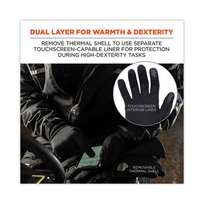 Proflex 825wp Thermal Waterproof Winter Work Gloves, Xx-large, Black, Pair