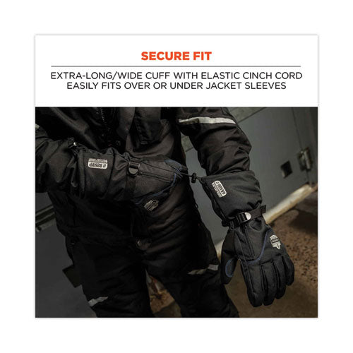 Proflex 825wp Thermal Waterproof Winter Work Gloves, Xx-large, Black, Pair