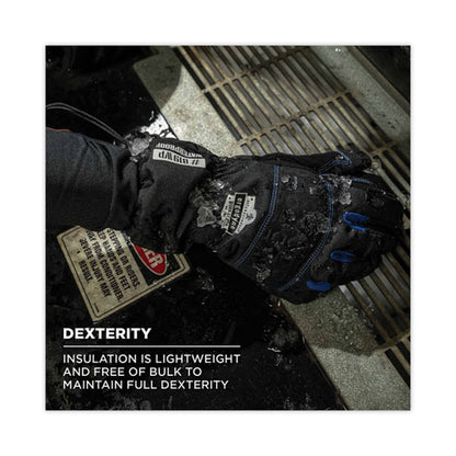 Proflex 819wp Extreme Thermal Wp Gloves, En388: 4222b, 9" Long, Xx-large, Black, Pair