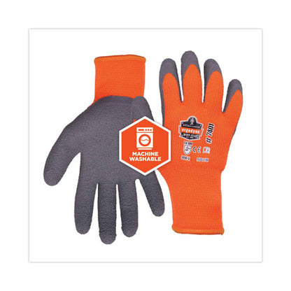 Proflex 7401-case Coated Lightweight Winter Gloves, En388: 2131x, 9" Long, Medium, Orange, Pair