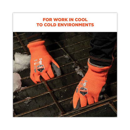 Proflex 7401-case Coated Lightweight Winter Gloves, En388: 2131x, 9" Long, Medium, Orange, Pair