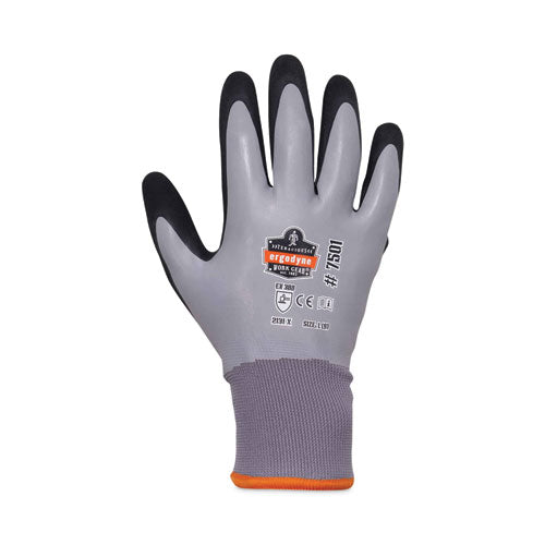 Proflex 7501 Coated Waterproof Winter Gloves, En388: 2131x, 10.5" Long, Large, Gray, Pair